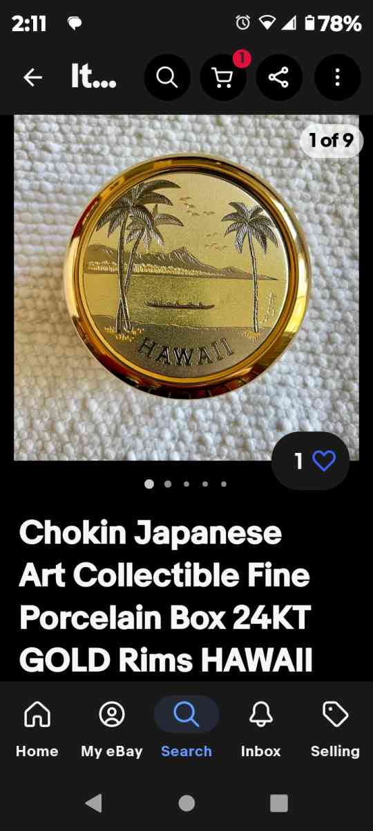 24k plated Hawaii CHOKIN BOX