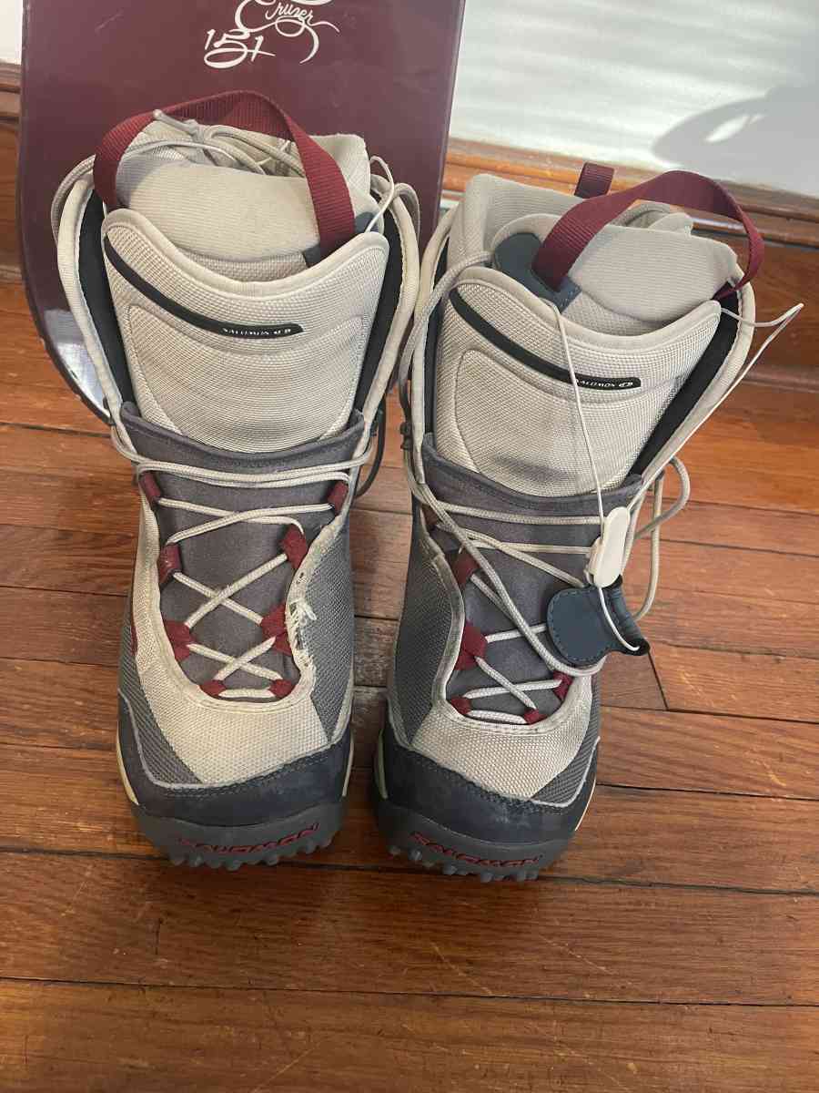 Burton cruzer 151 snowboard womens boots bindings