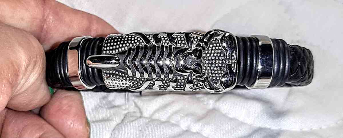Scorpion PU Braided Leather Bracelet