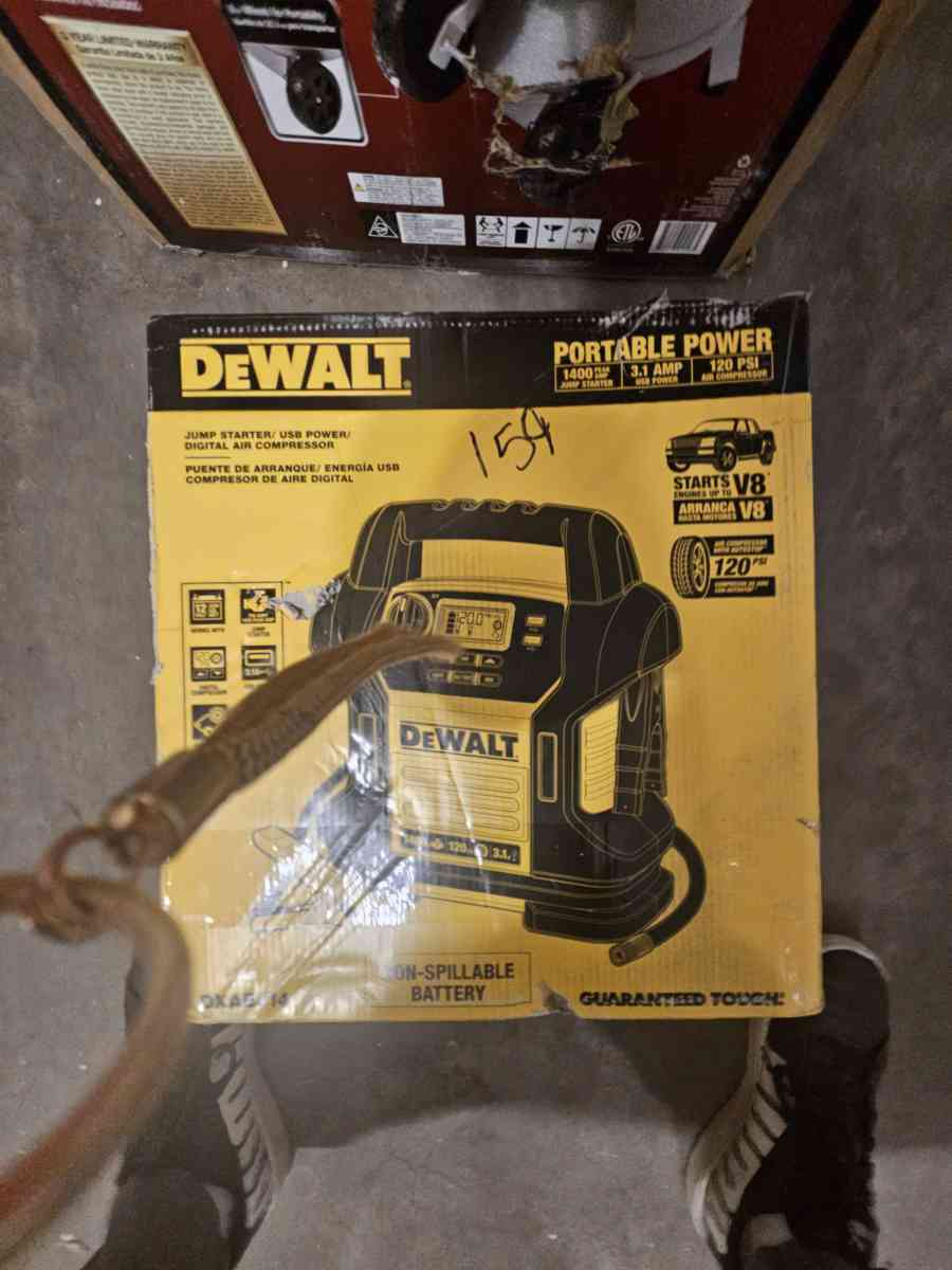 Dewalt portable power jump start with accessories