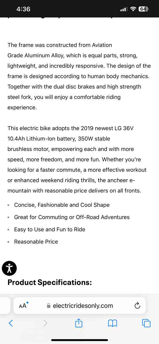 Ancheer Electric bike