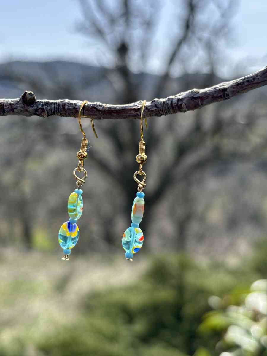 handmade glass bead earrings