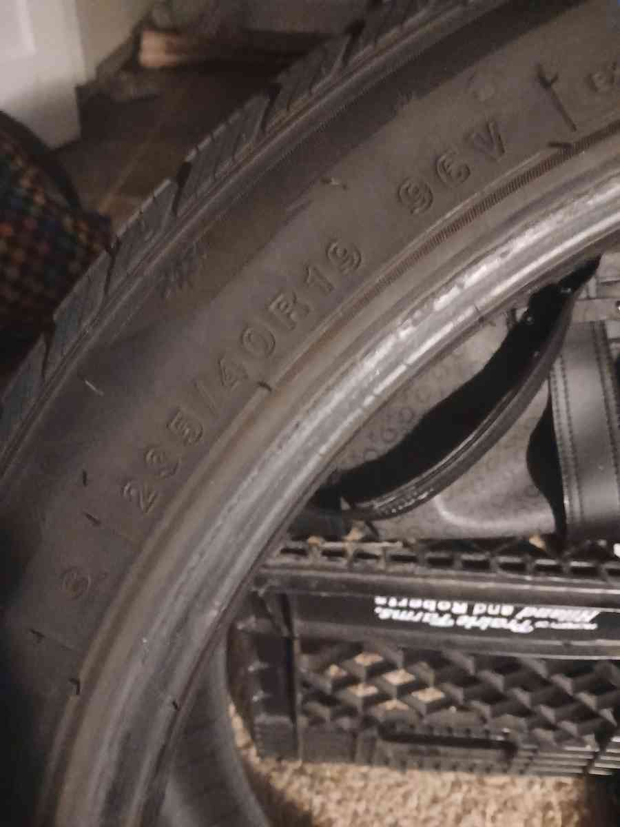 3 Low profile Minerva car tires 80 a piece or