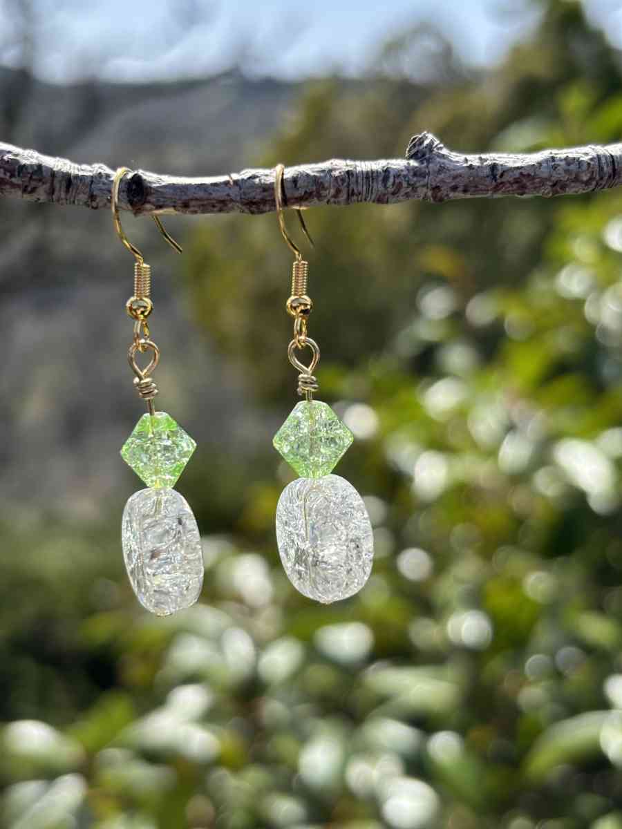 handmade glass beaded earrings