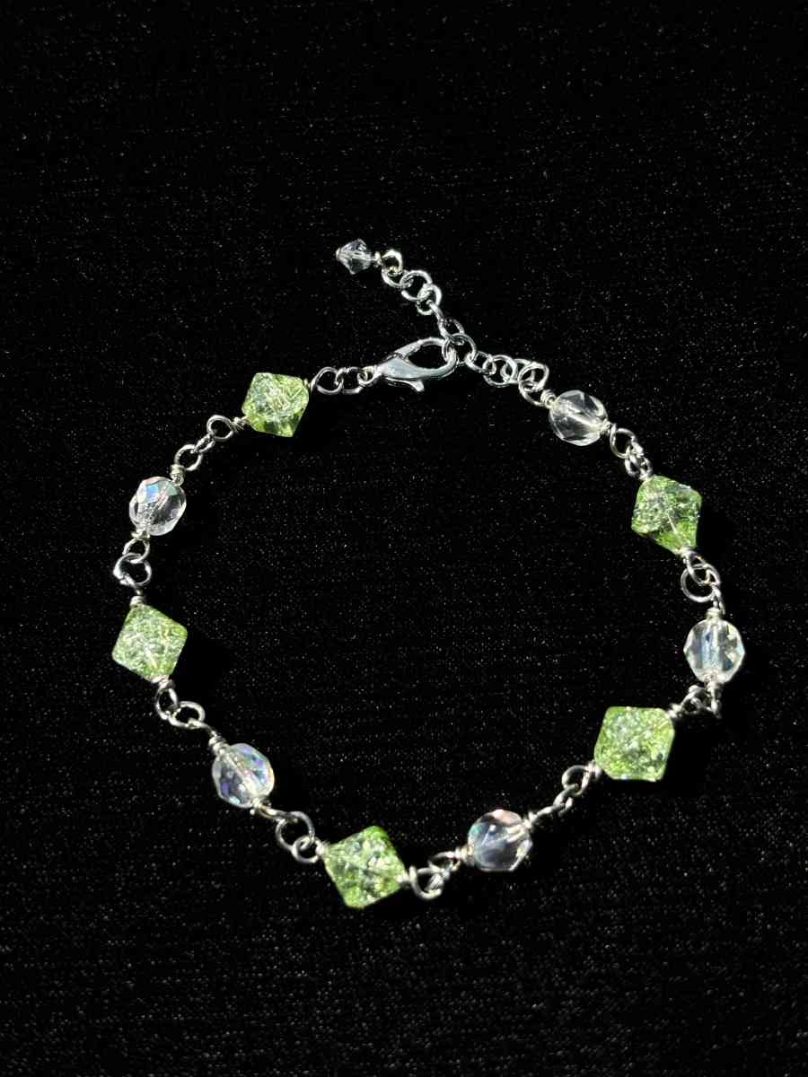 handmade glass beaded bracelet