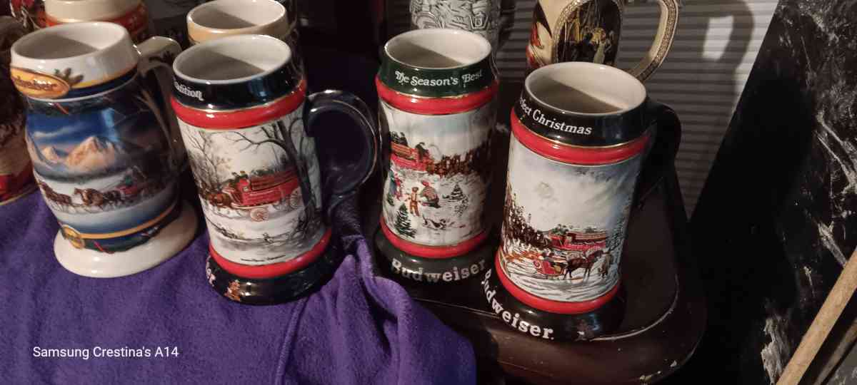 Budwiser beer steins