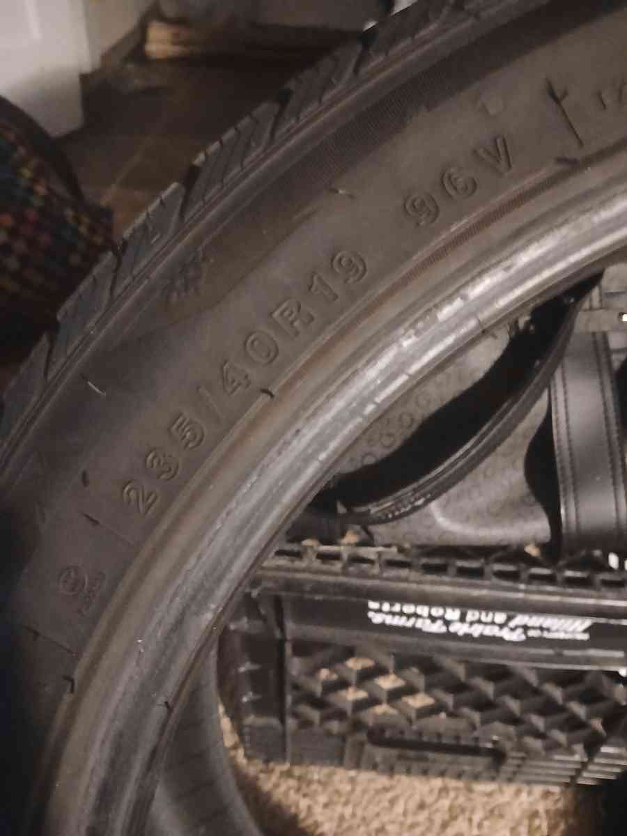 3 Low profile Minerva car tires 80 a piece or