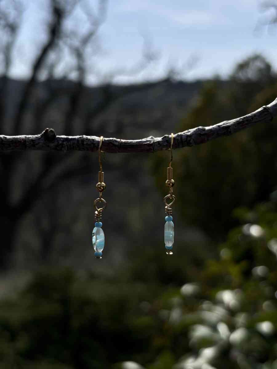 handmade glass bead earrings