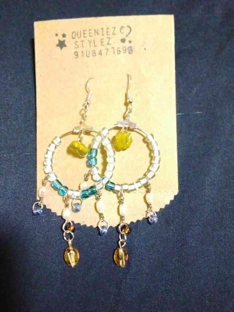 handmade beaded ear rings
