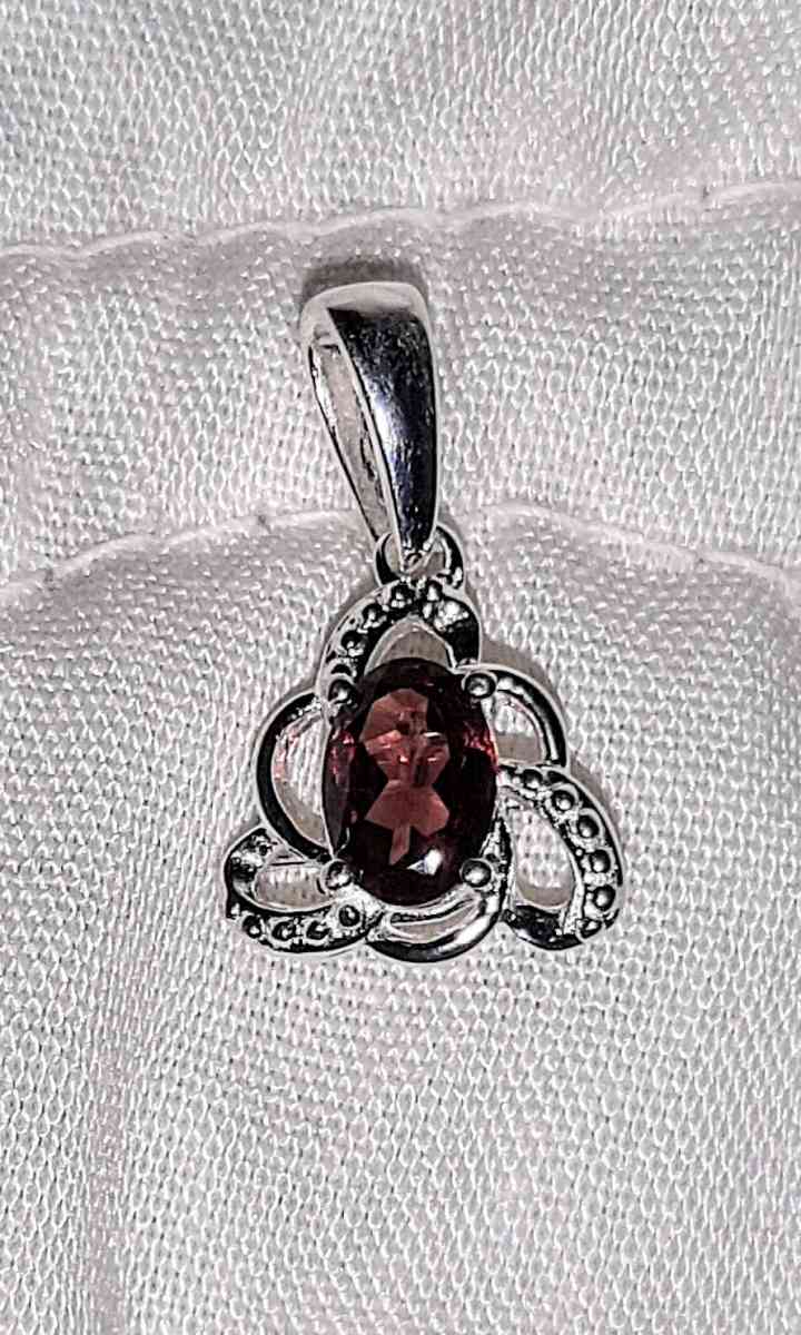 SOLD  Orissa Rose Garnet Sterling Silver Pendant