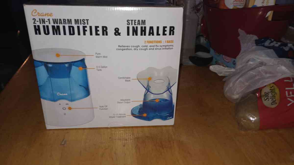 two in one warm mist humidifier and steam inhaler