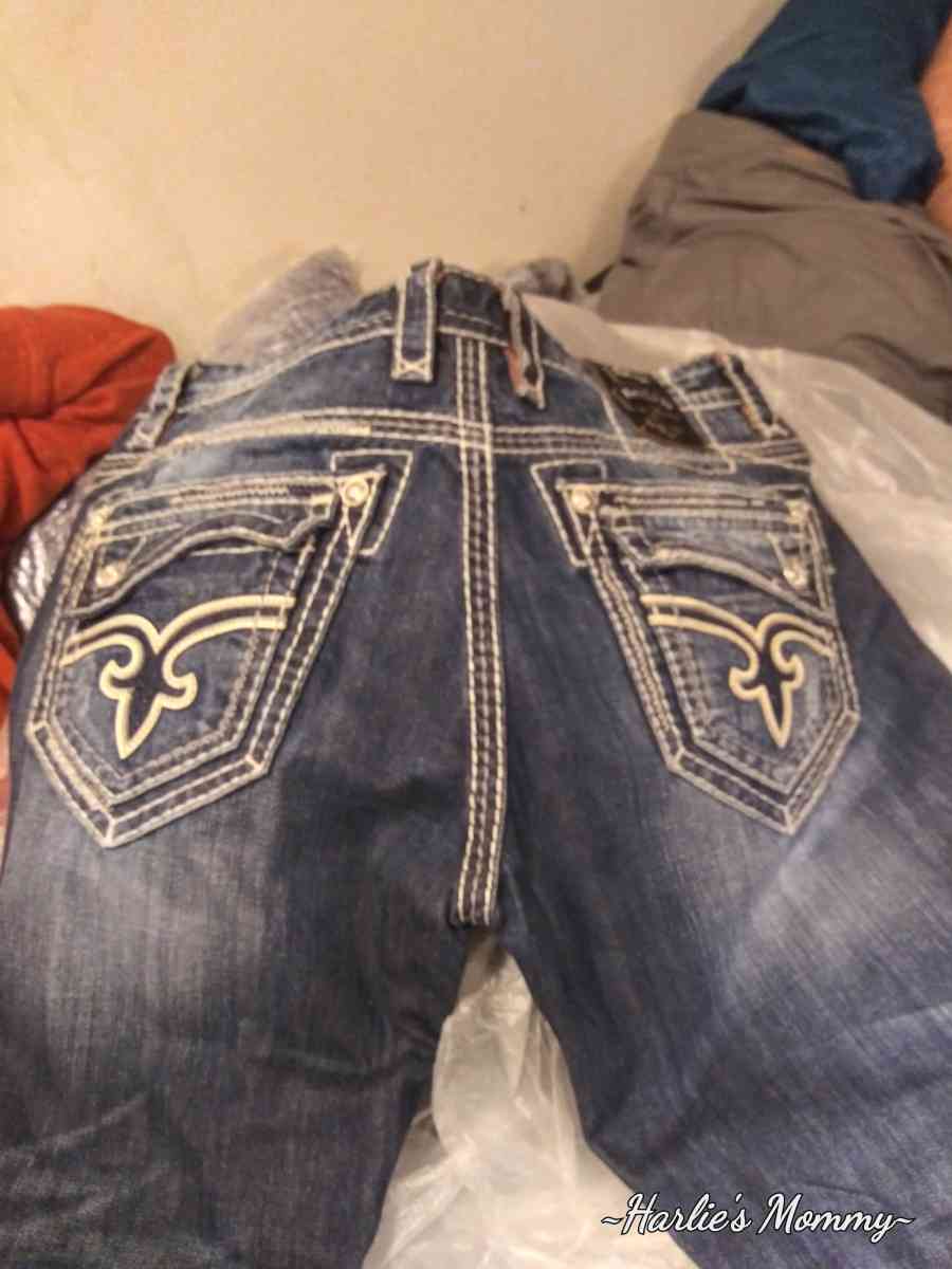 ROCK REVIVAL mens blue jeans