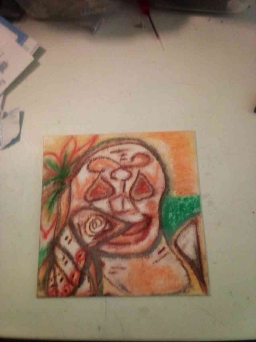 soft pastel drawing on canvas