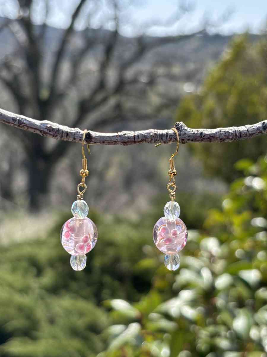 handmade glass beaded earrings