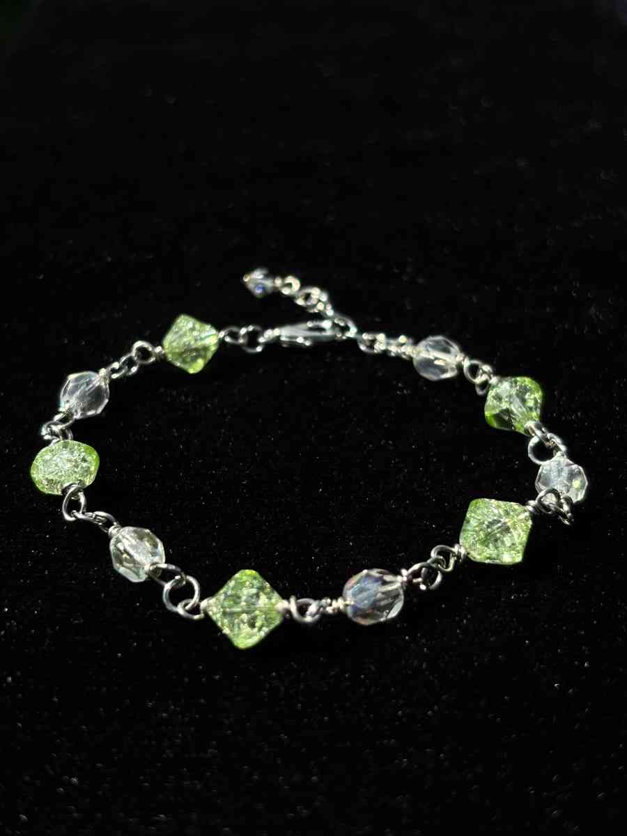 handmade glass beaded bracelet