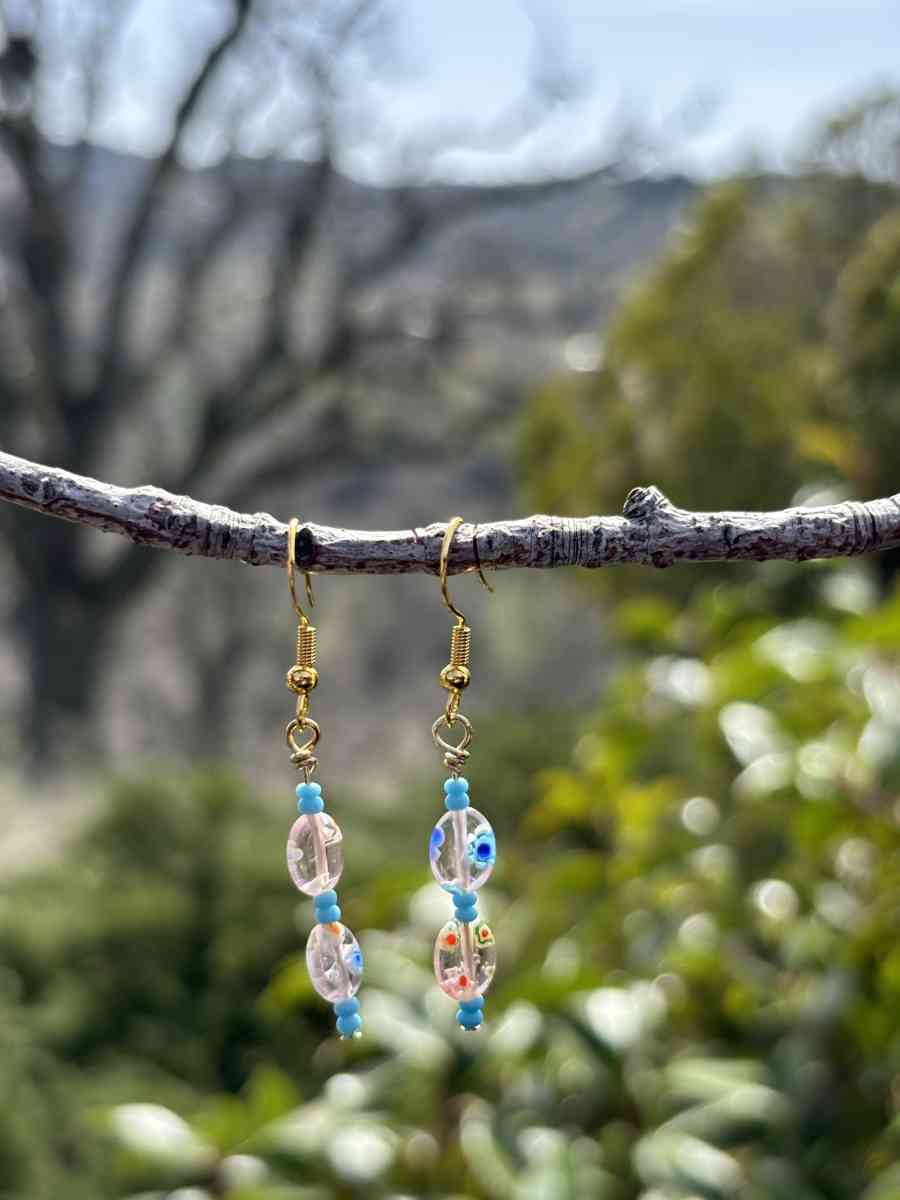 handmade glass bead earrings