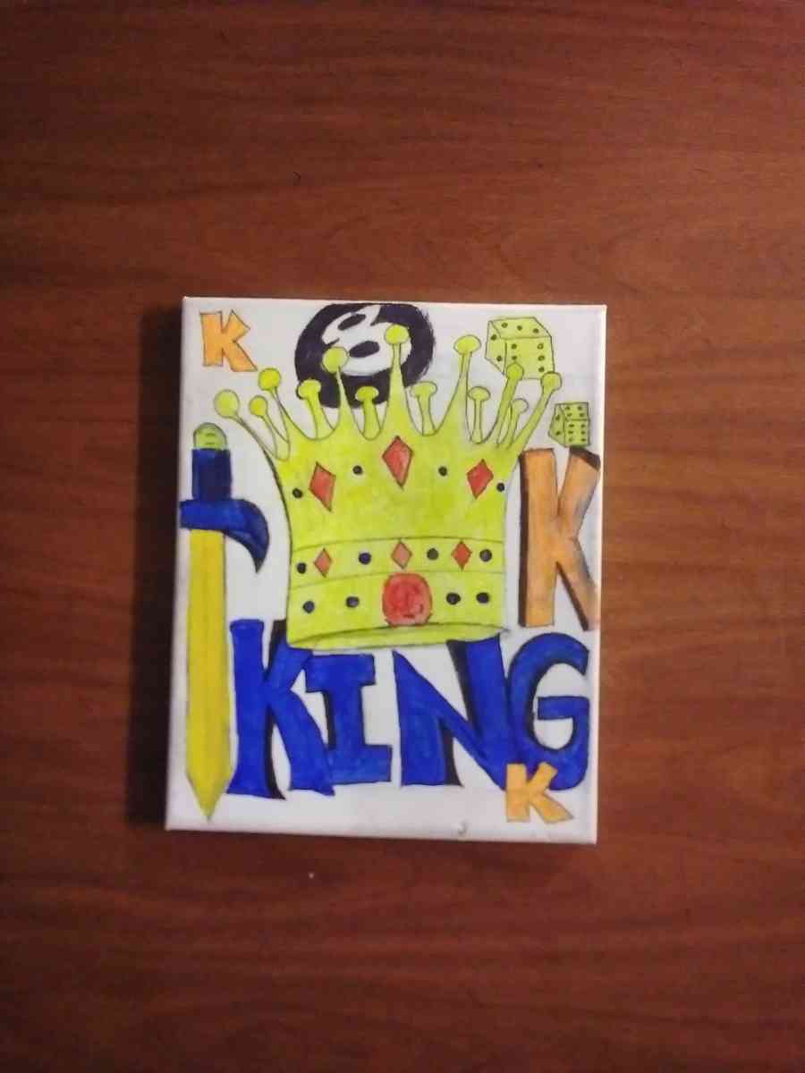 king  queen hand painted pictures