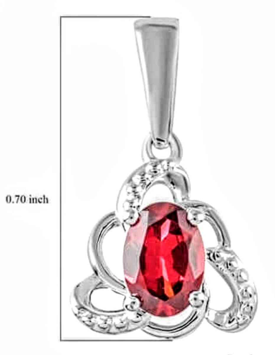 SOLD  Orissa Rose Garnet Sterling Silver Pendant