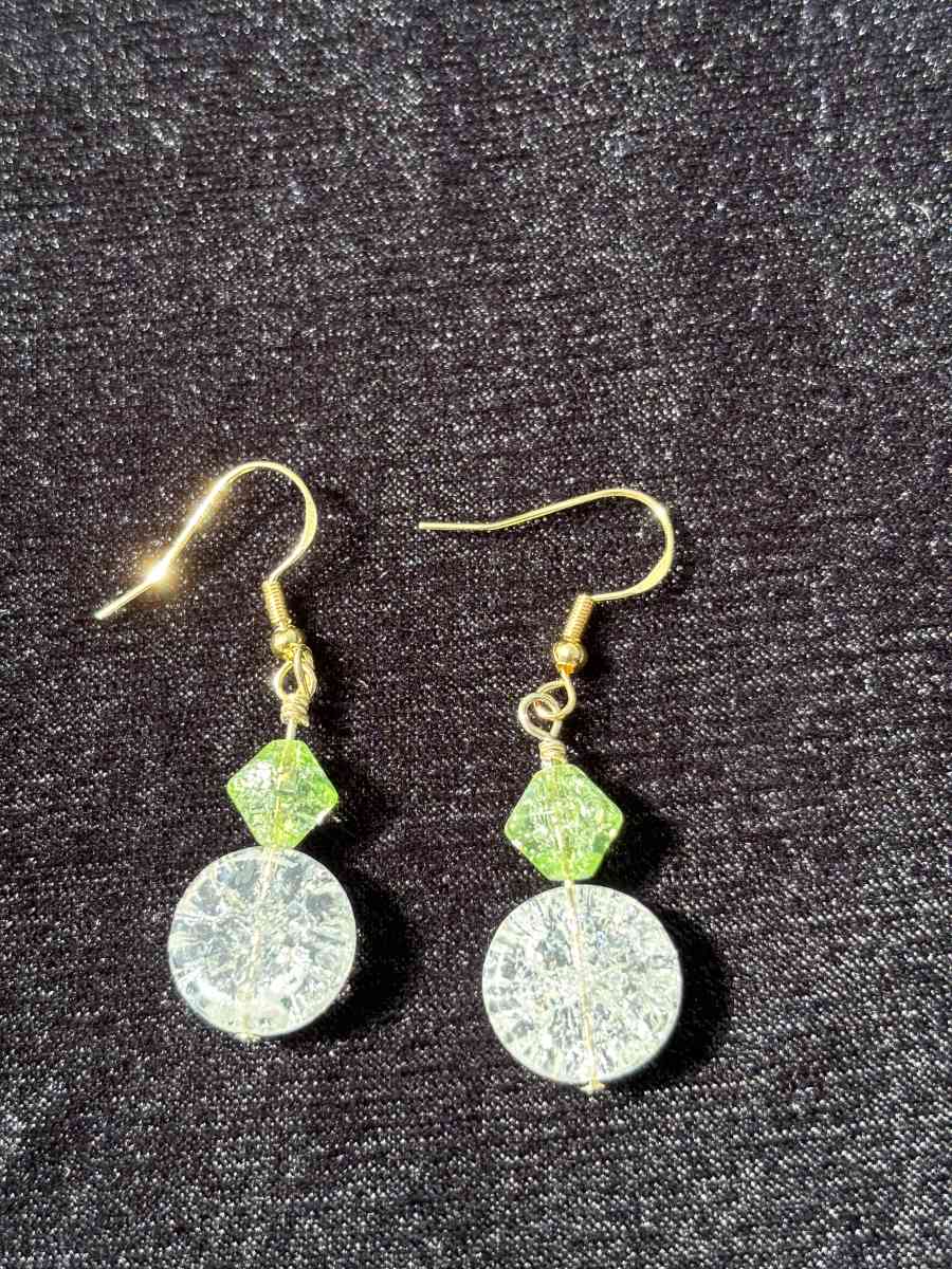 handmade glass beaded earrings