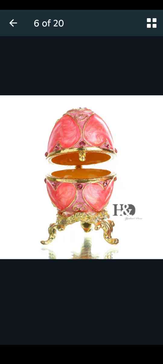 Decorative Egg Shaped Jewerly Boxes