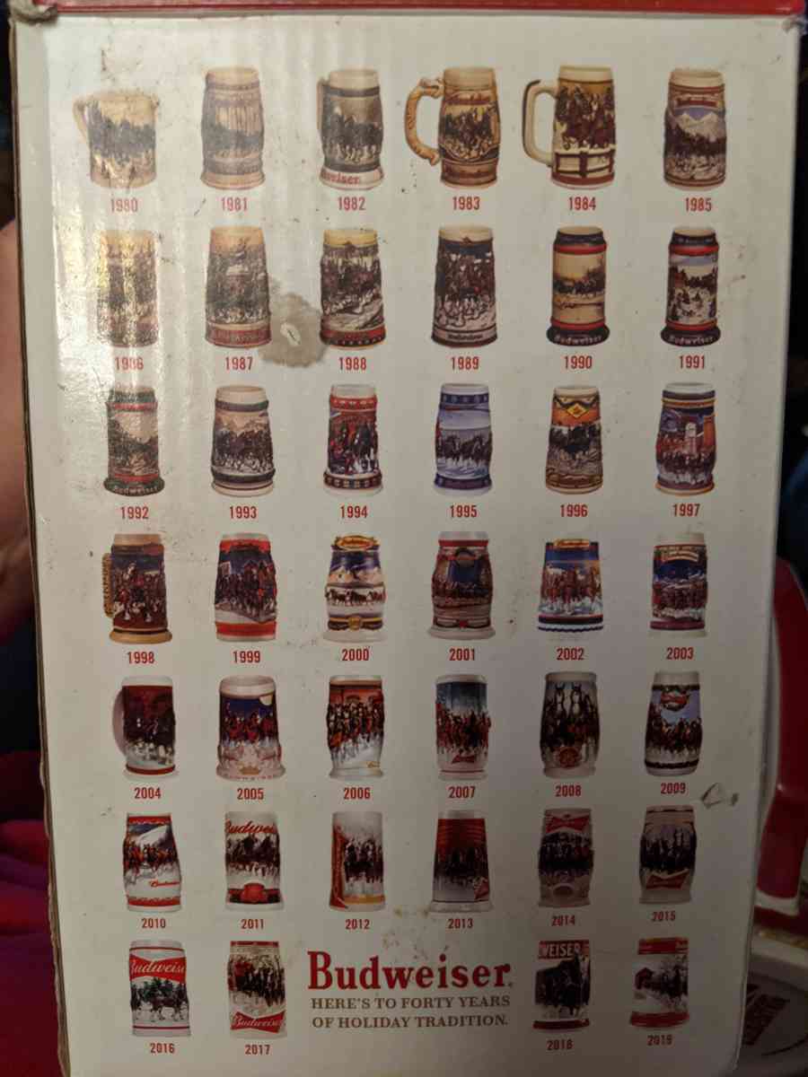 40th anniversary edition Budweiser stien