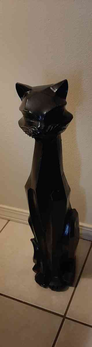 vintage Black Cat Statue