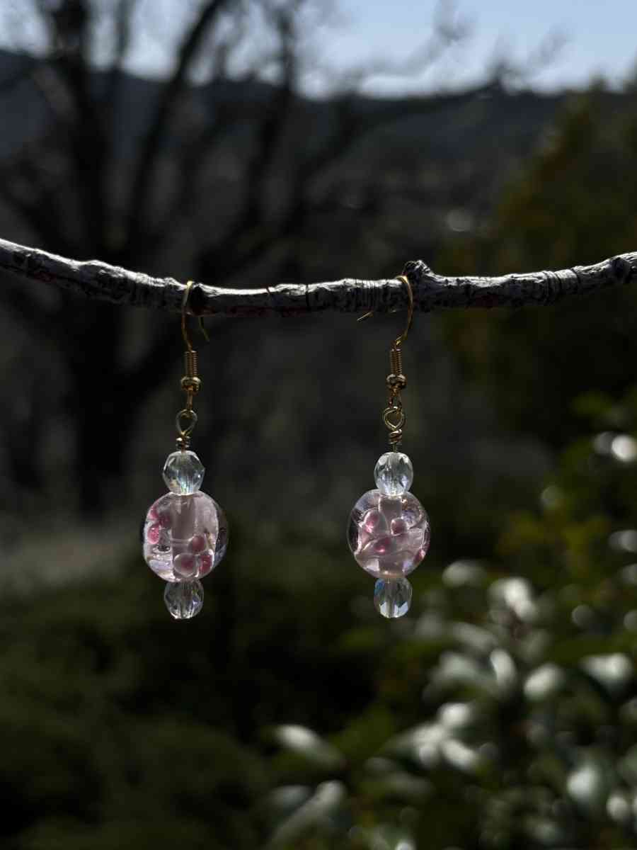 handmade glass beaded earrings