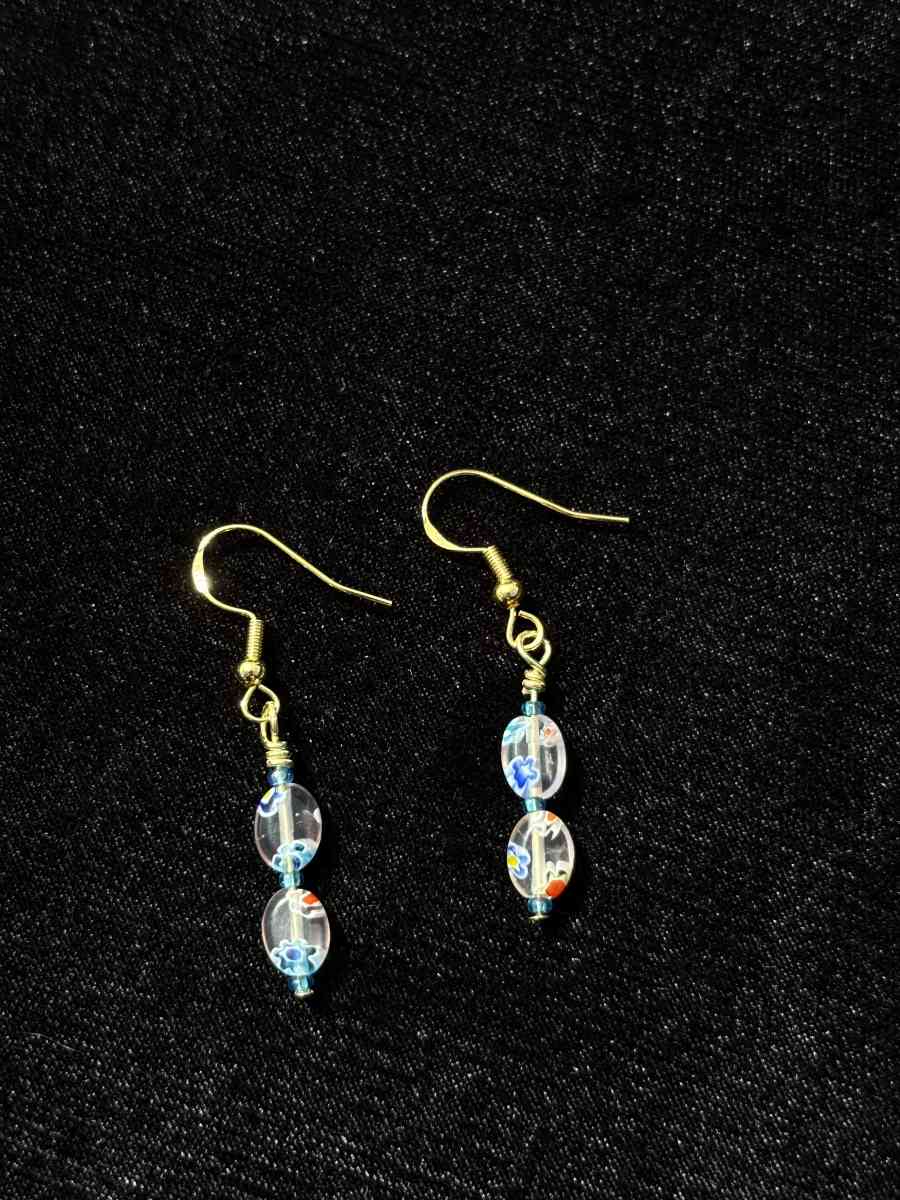 handmade glass bead earrings