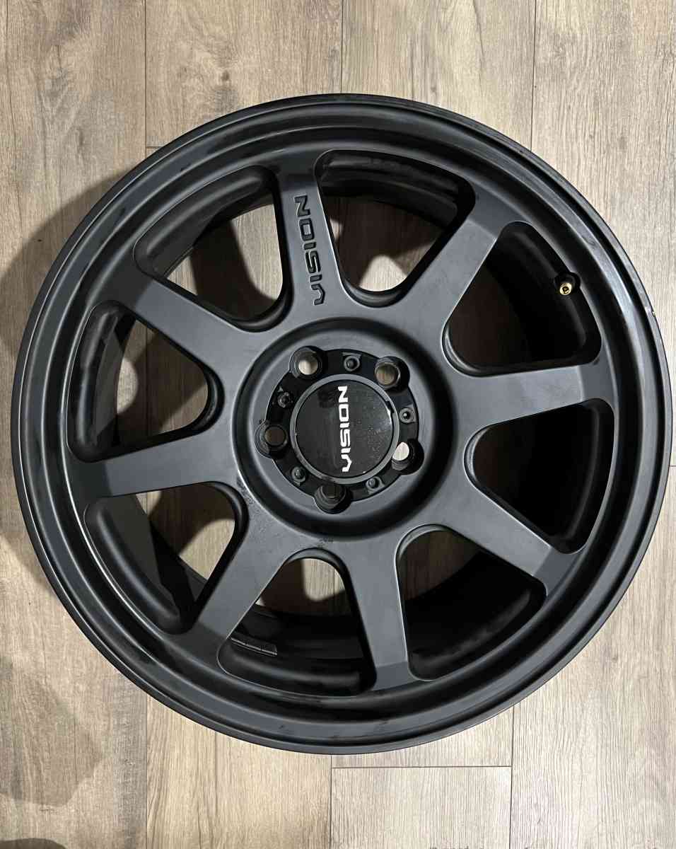 4 new identical matte black Vision rims
