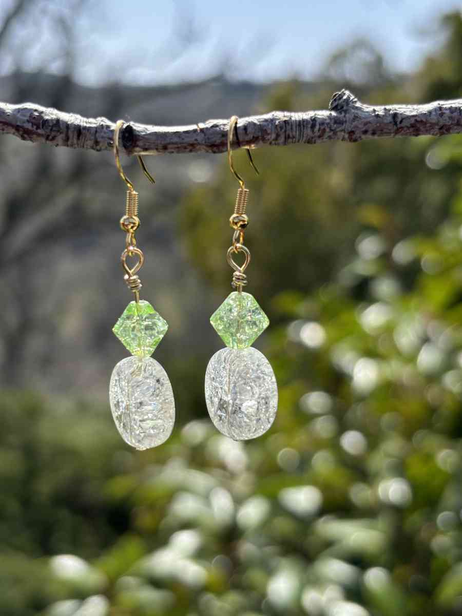 handmade glass beaded earrings