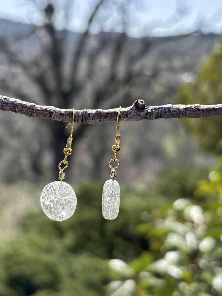 handmade glass bead earrings