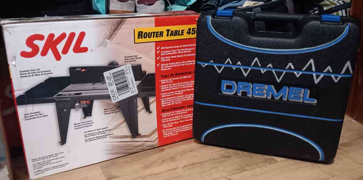dremel high speed rotory saw and skil router table