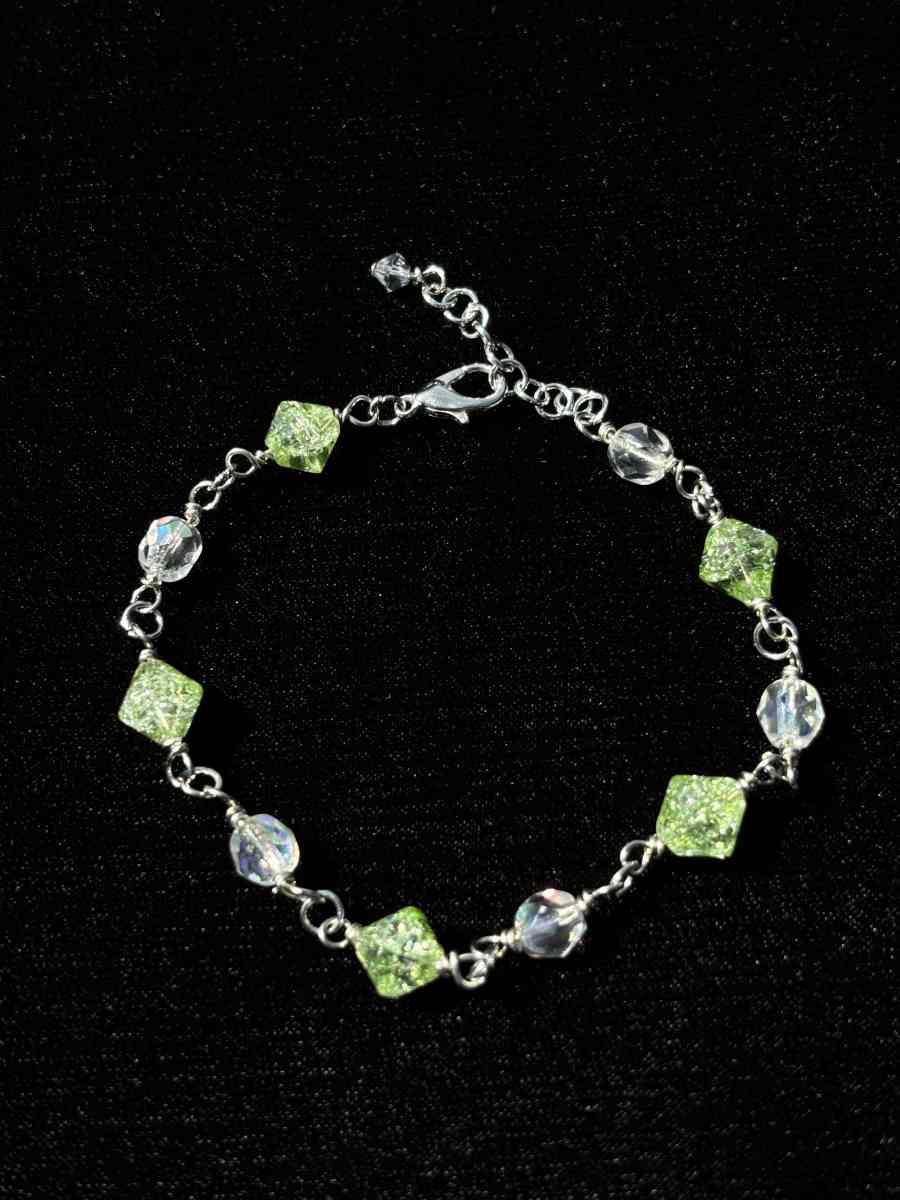 handmade glass beaded bracelet