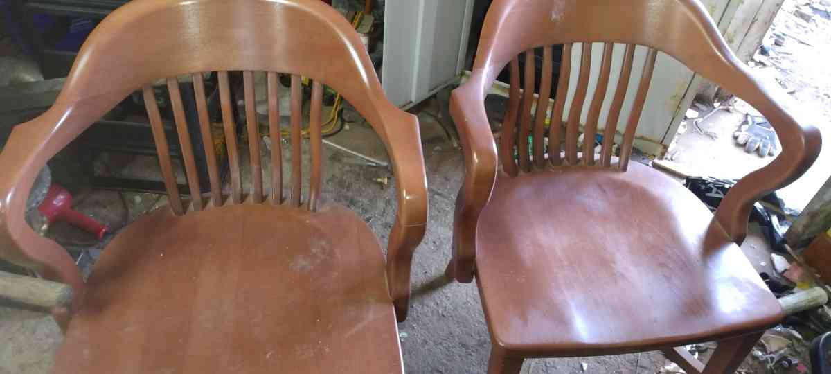 both solid wood chairs One price