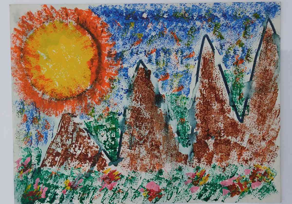 4 Mountain view Paintings