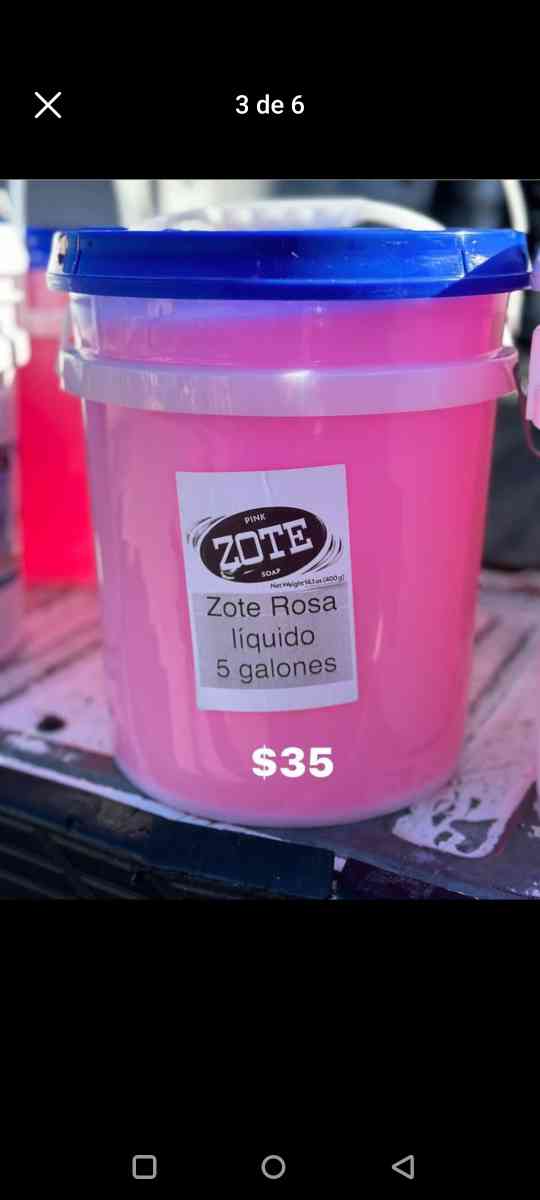 laundry detergent pink liquid zote