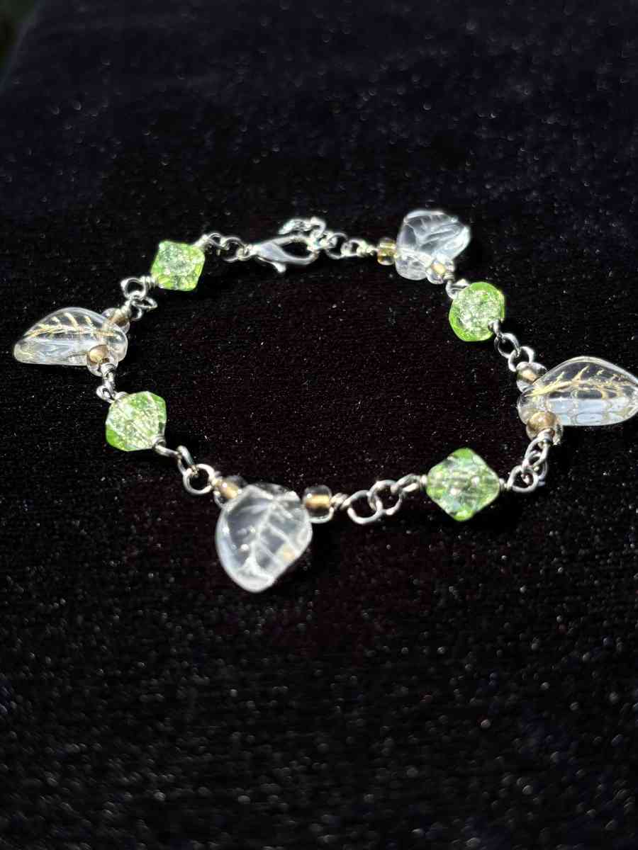 handmade glass beaded bracelet