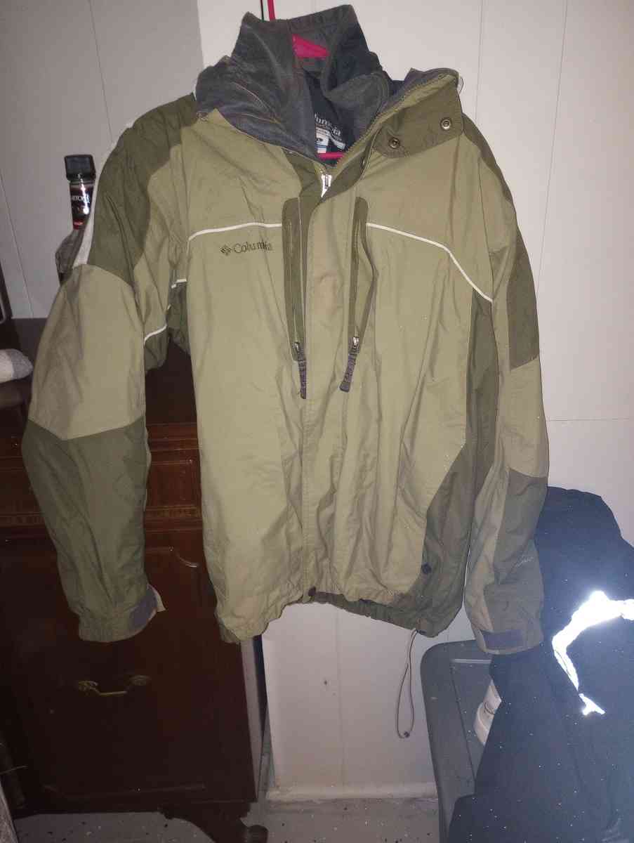 Columbia sky and rain coat