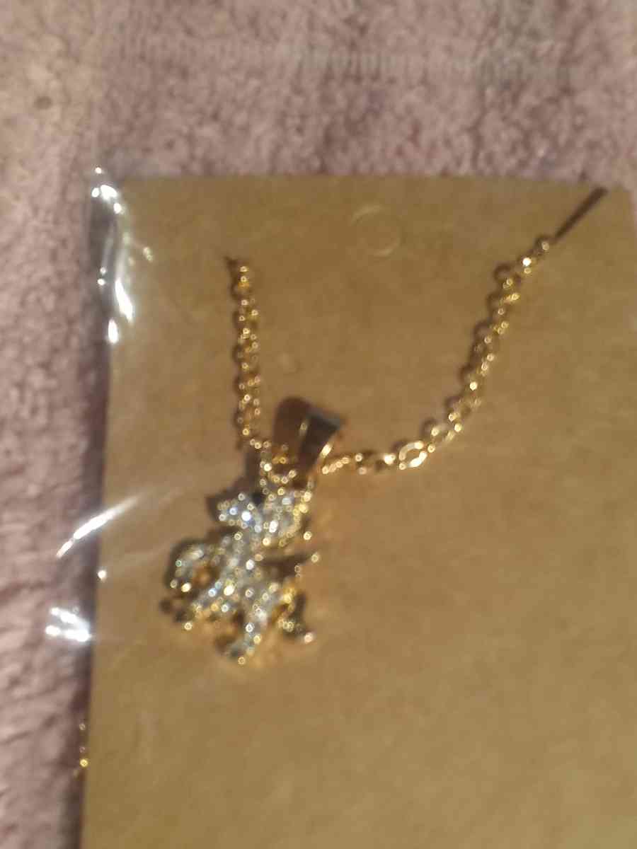 gold plated unicorn necklace
