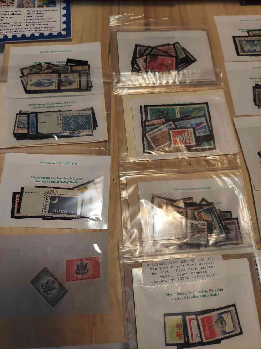 I have five hundred old post stamps and some books and some