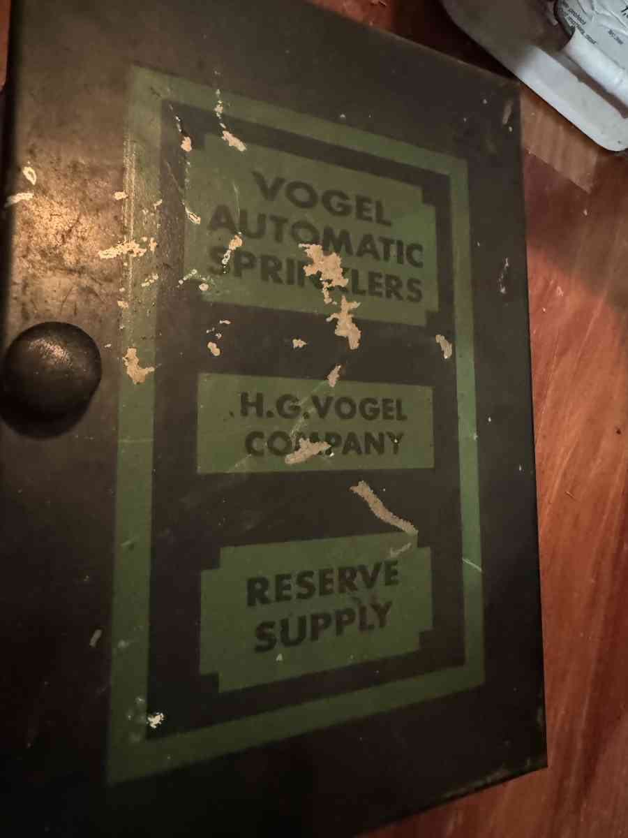 Antique Vogel Fire Sprinkler Head Box