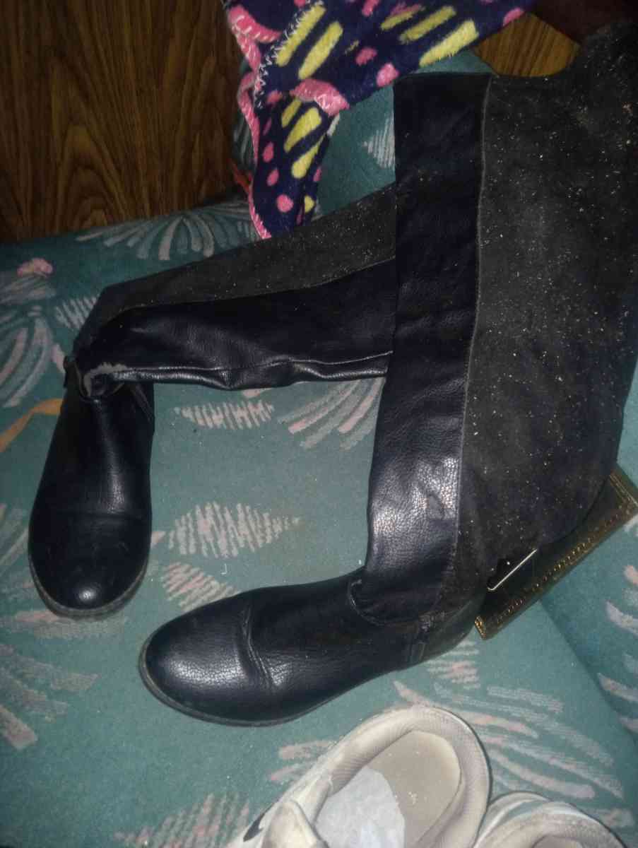 black boots knee high