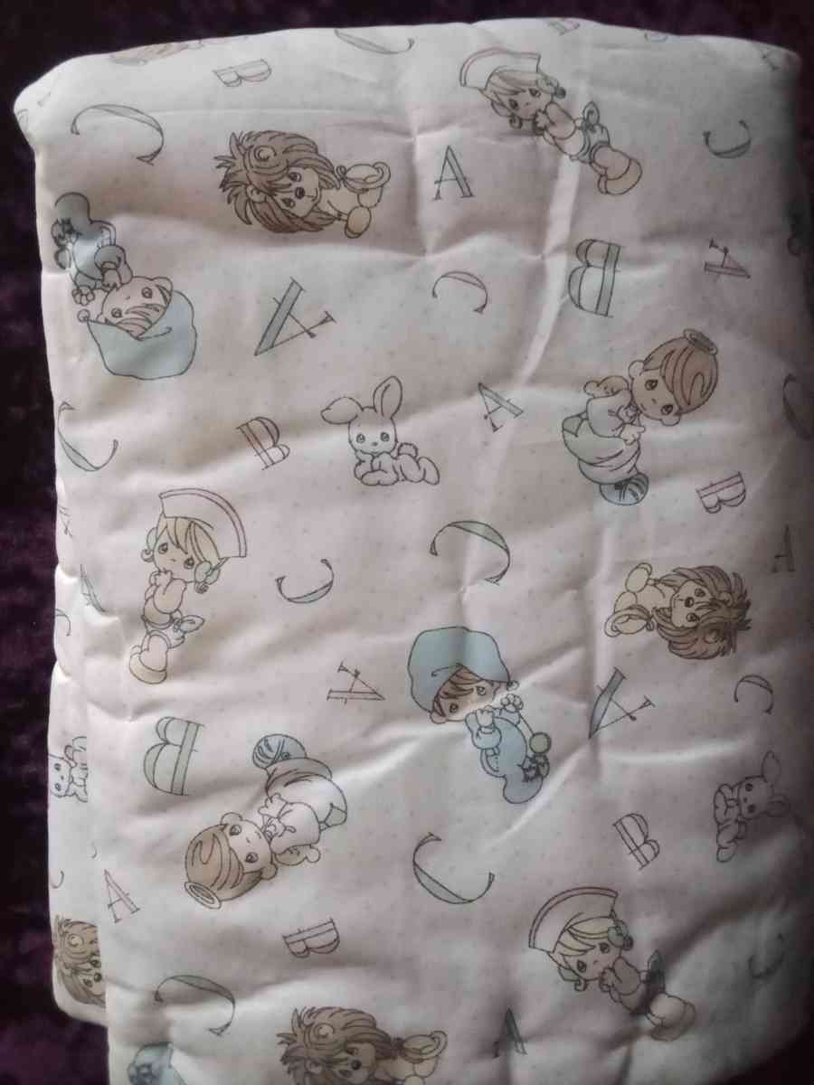 Prescious moments baby blanket reversible sides