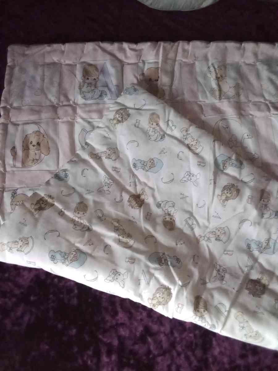 Prescious moments baby blanket reversible sides