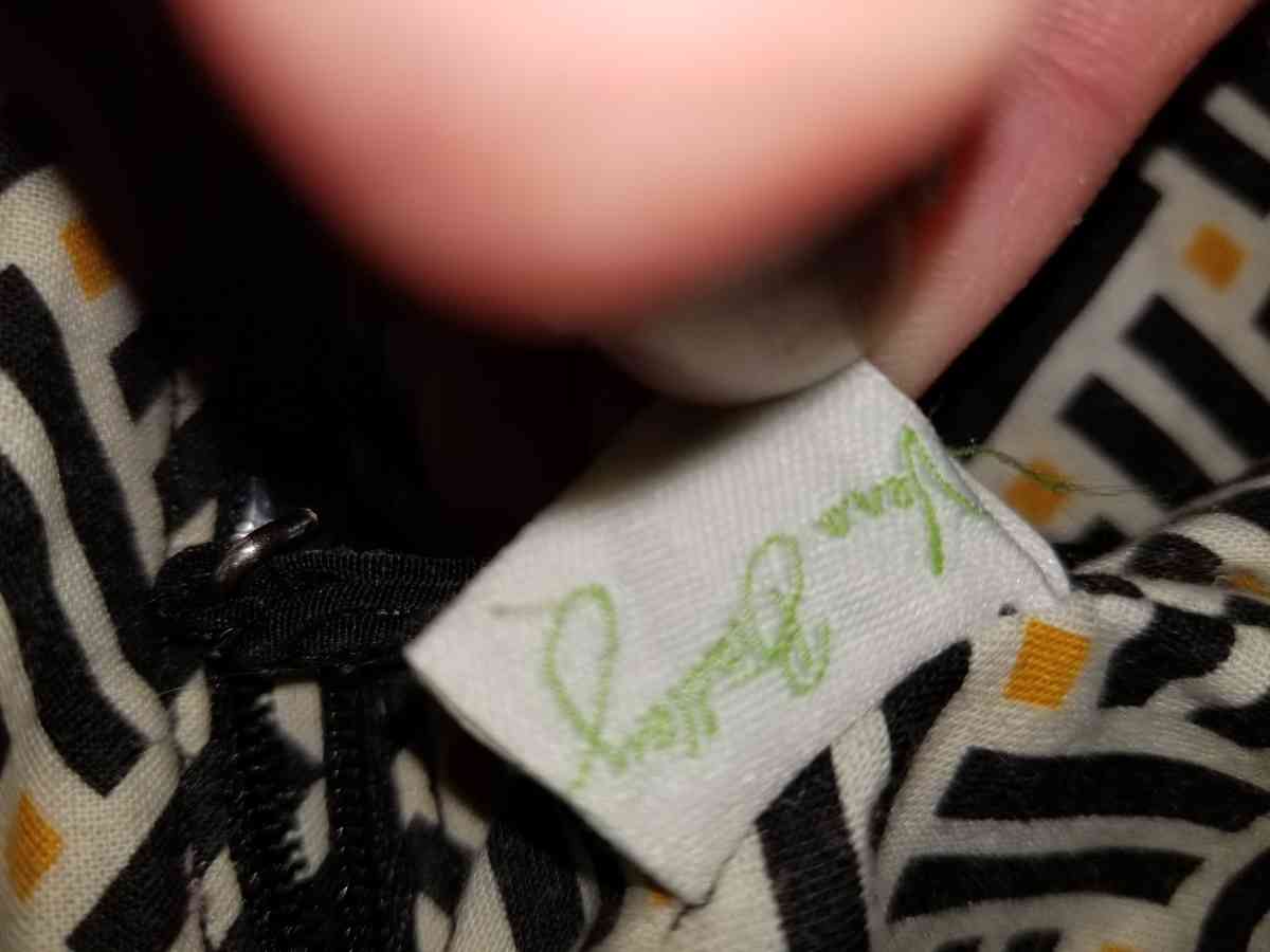 Vera Bradley small black quilted backpack purse