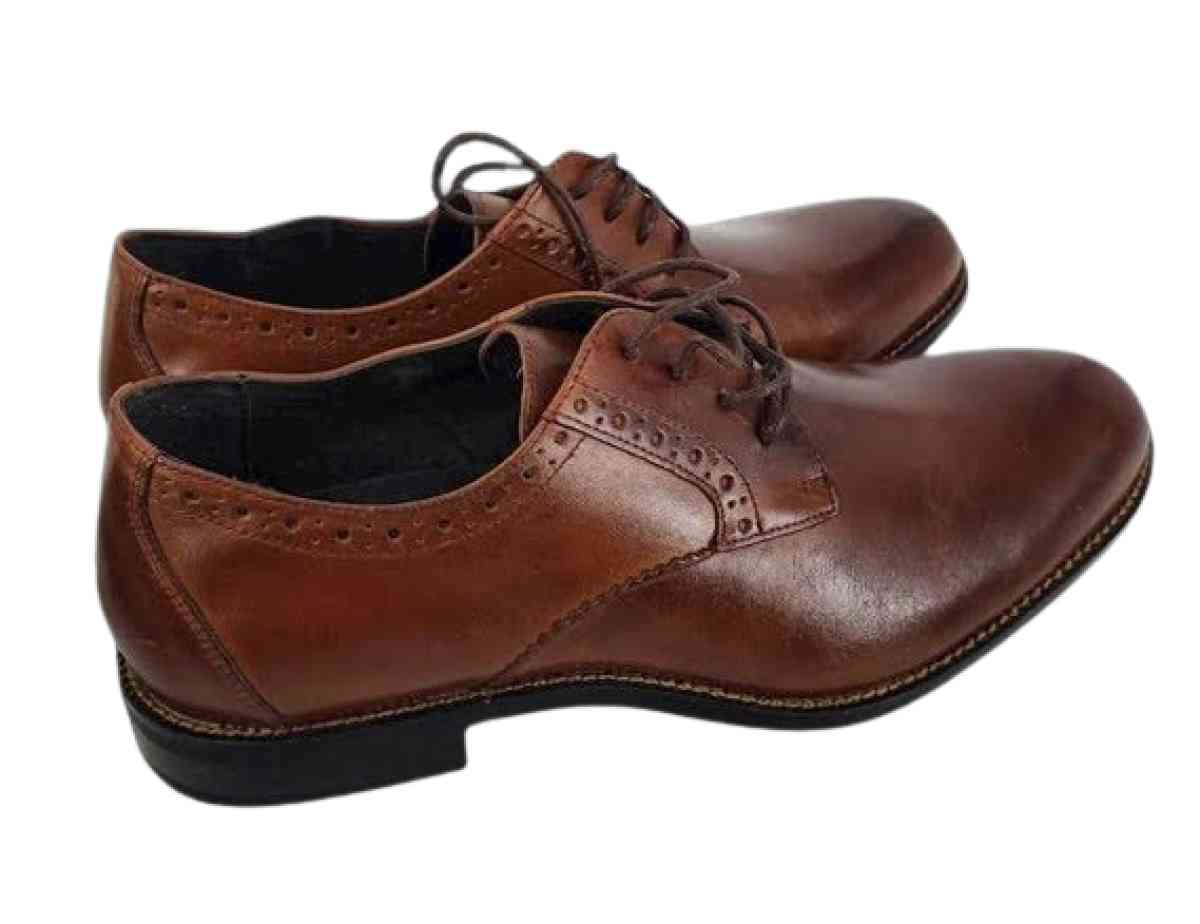 Stacy Adams Leather Graham Cognac Lace Up Oxford