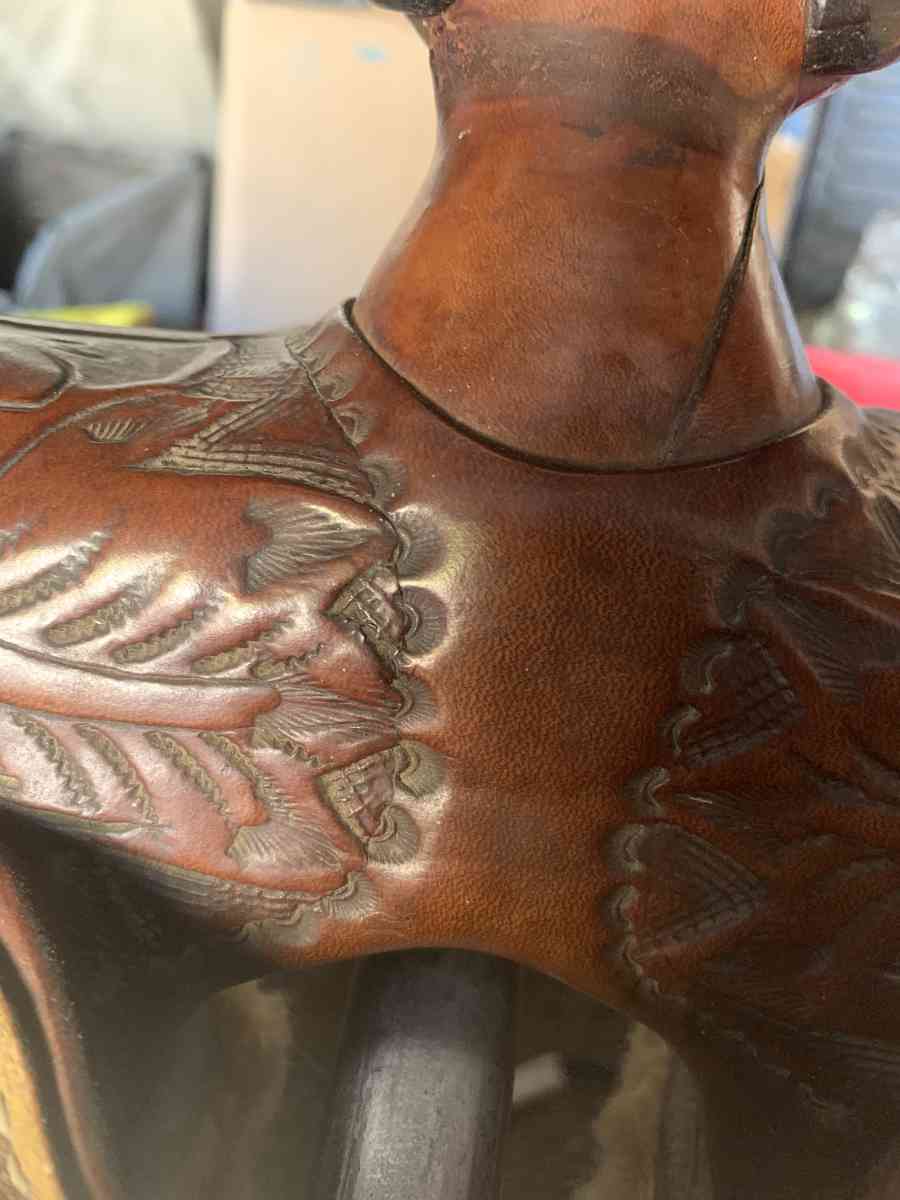horse saddle and stand