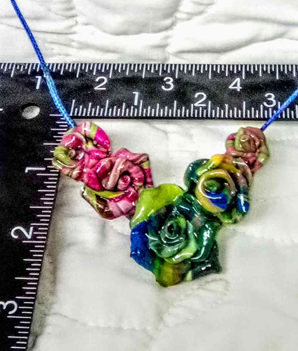 Handcrafted One of a kind Original Rose Statement Necklaces