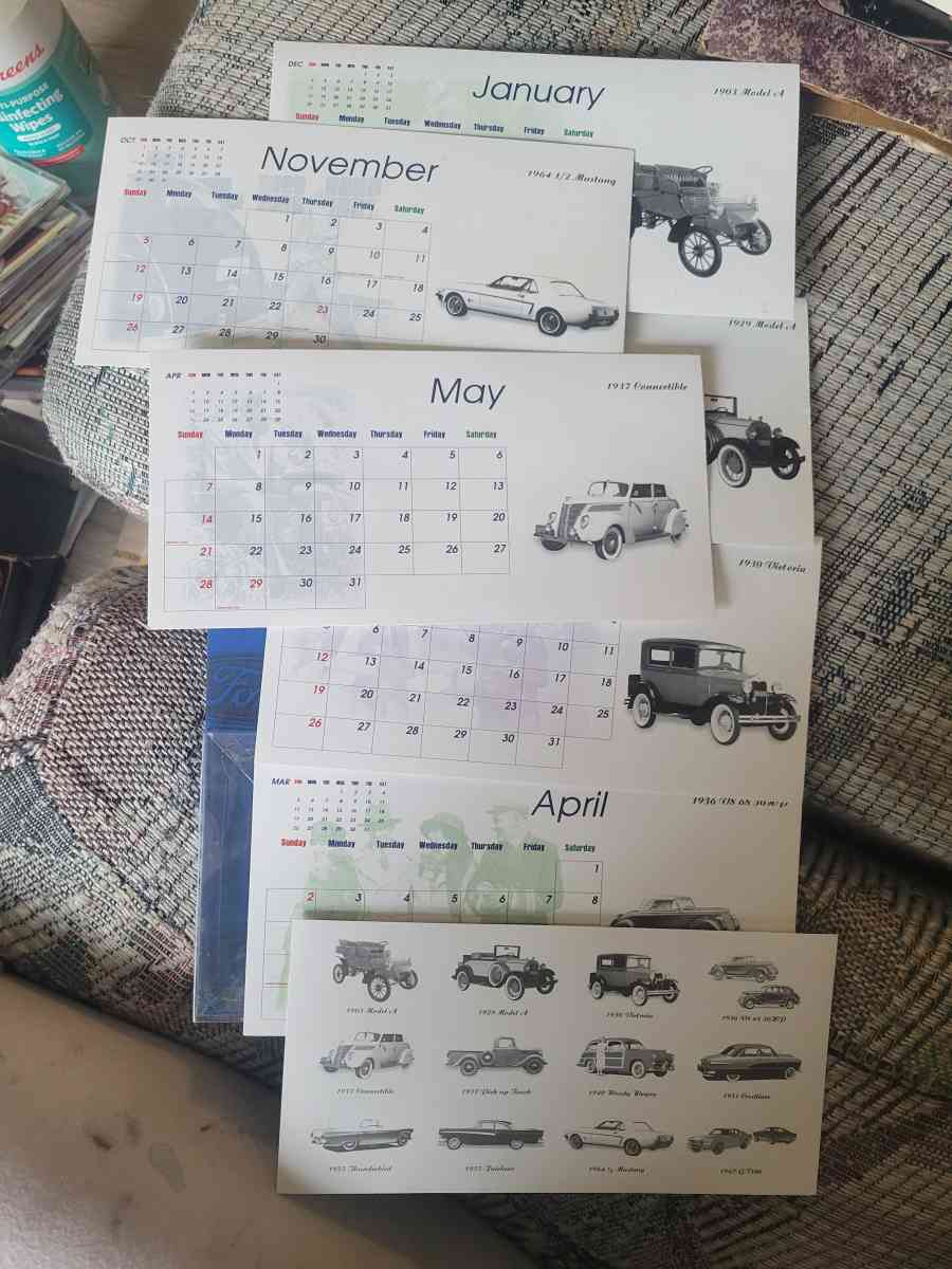 Ford motors classic collections 2006 AD calander