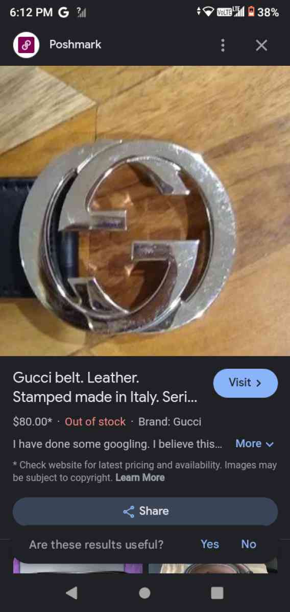 Gucci belt buckle broke